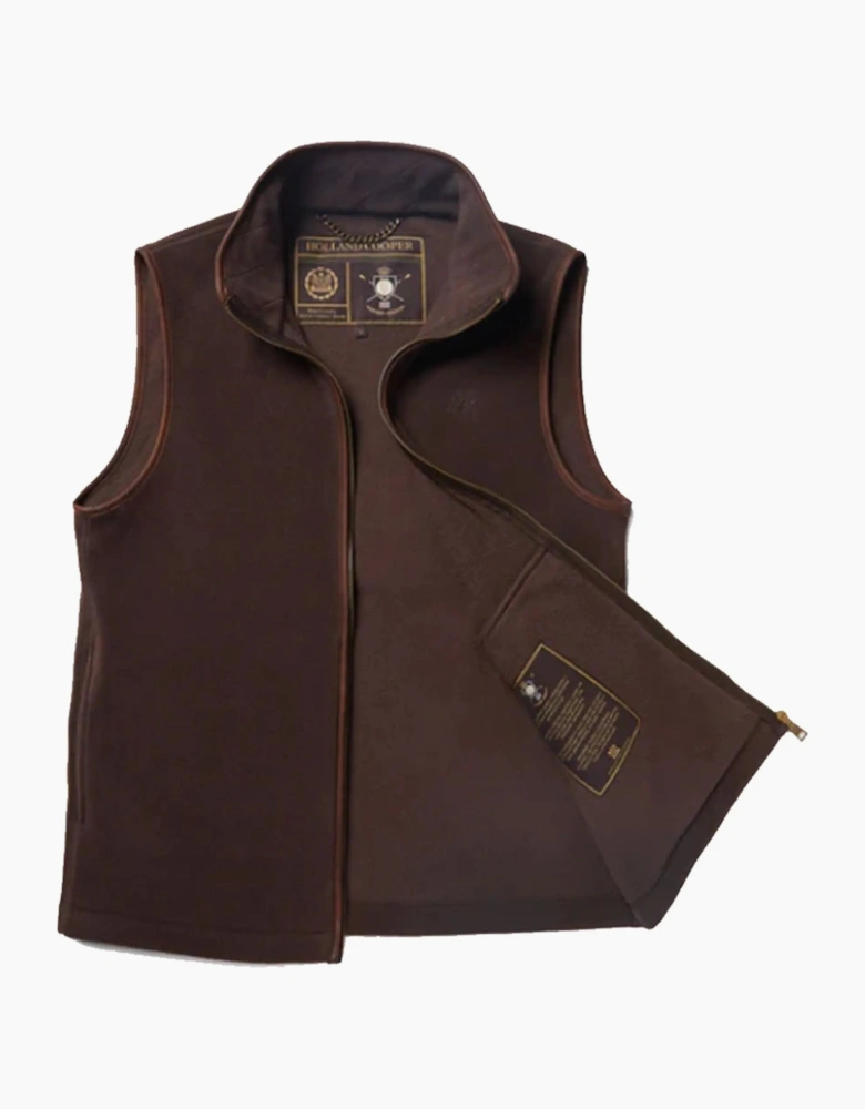 HOLLAND COOPER COUNTRY FLEECE GILET CHOCOLATE