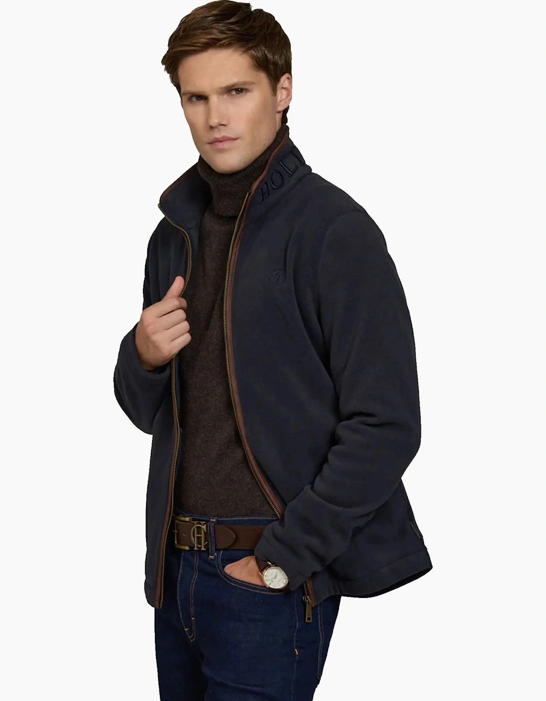 HOLLAND COOPER COUNTRY FLEECE JACKET INK NAVY