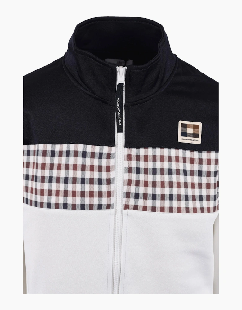 AQUASCUTUM CC STRIPES TRACK TOP NAVY