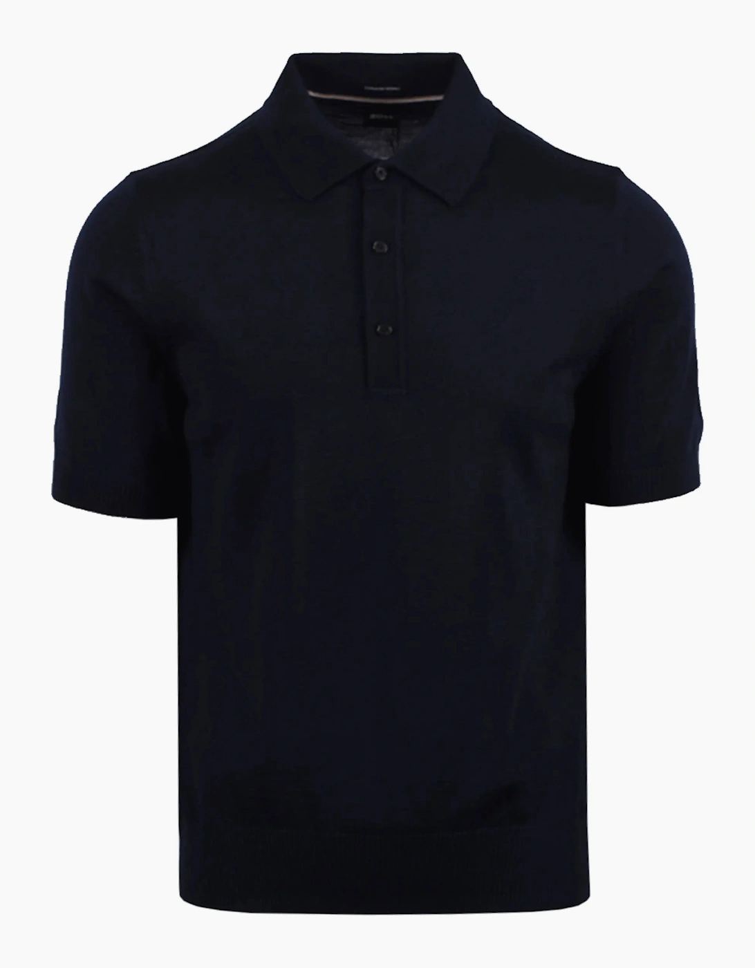 Hugo Boss Men's Navy Boss Black Boss Nolano Knitted Polo Dark Blue  38 Size M