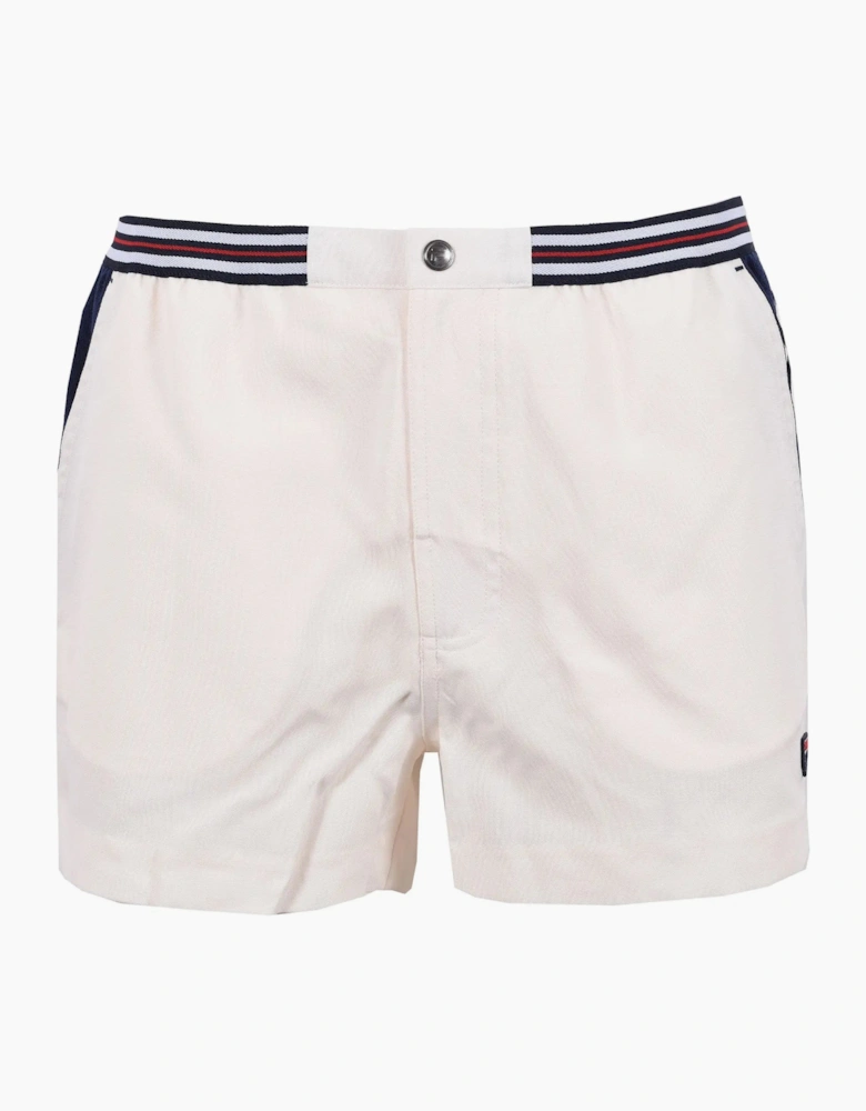 FILA HIGHTIDE 4 TERRY POCKET STRIPE SHORTS GARDENIA/FILA NAVY