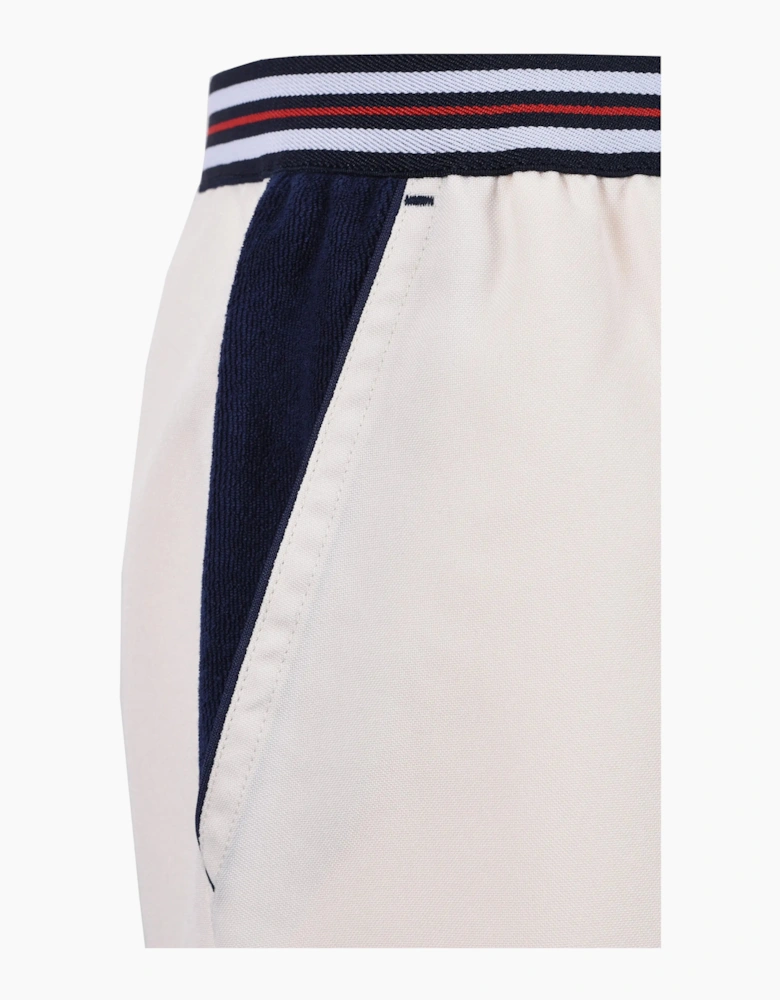 FILA HIGHTIDE 4 TERRY POCKET STRIPE SHORTS GARDENIA/FILA NAVY