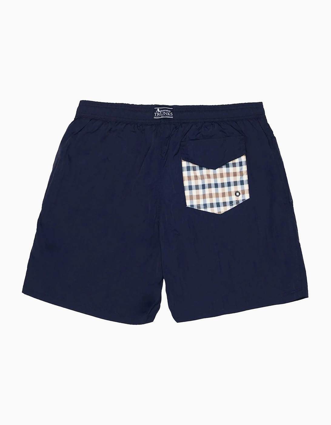 AQUASCUTUM CLUB CHECK POCKET BEACH SHORTS NAVY