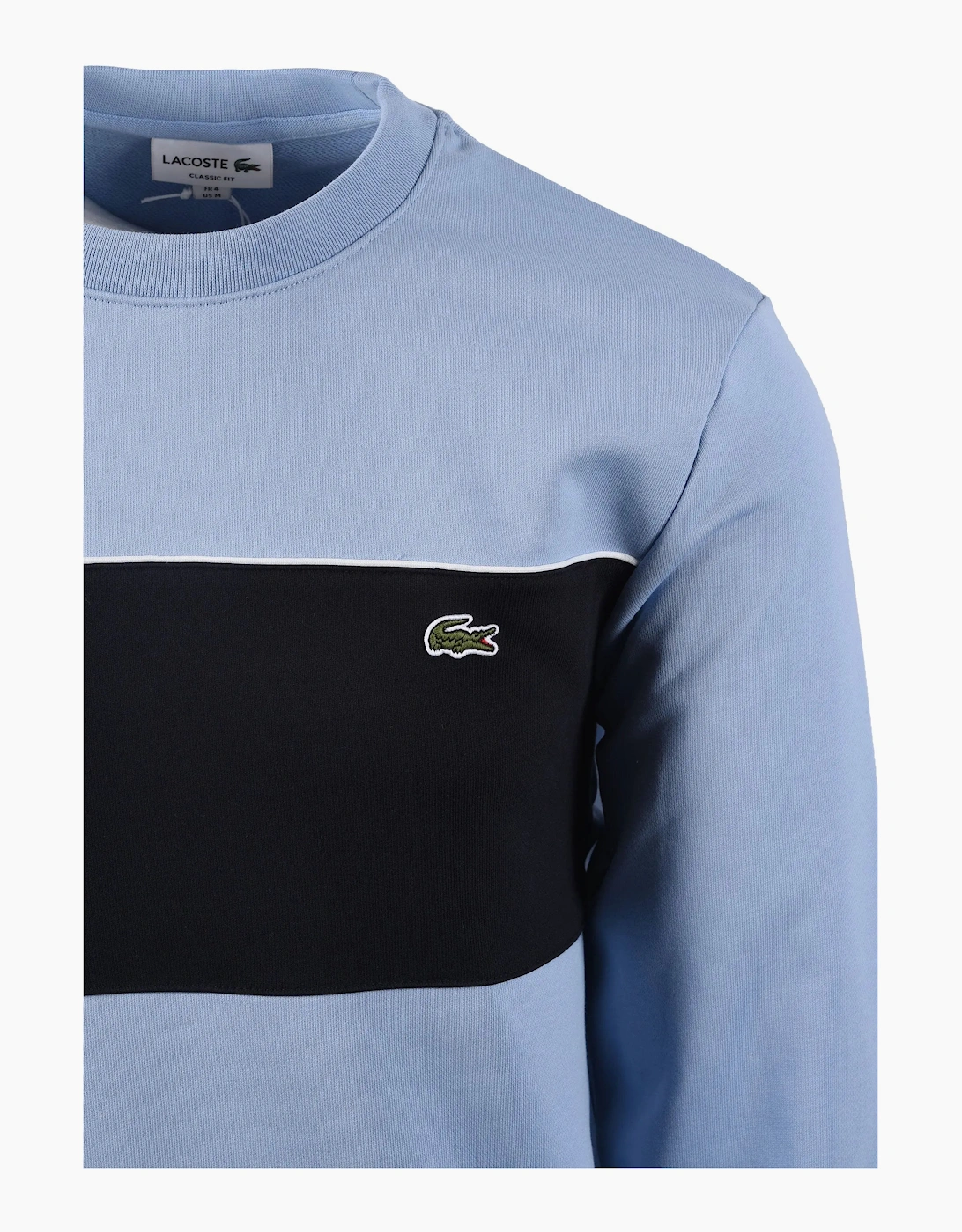 LACOSTE COLOUR BLOCK CREWNECK SWEATSHIRT BLUE NAVY