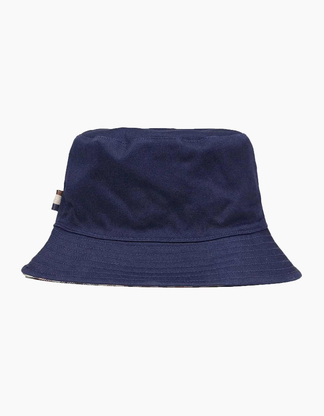 Aquascutum Men's Navy Reversable Cotton Bucket Hat Check - Size: 1 Size