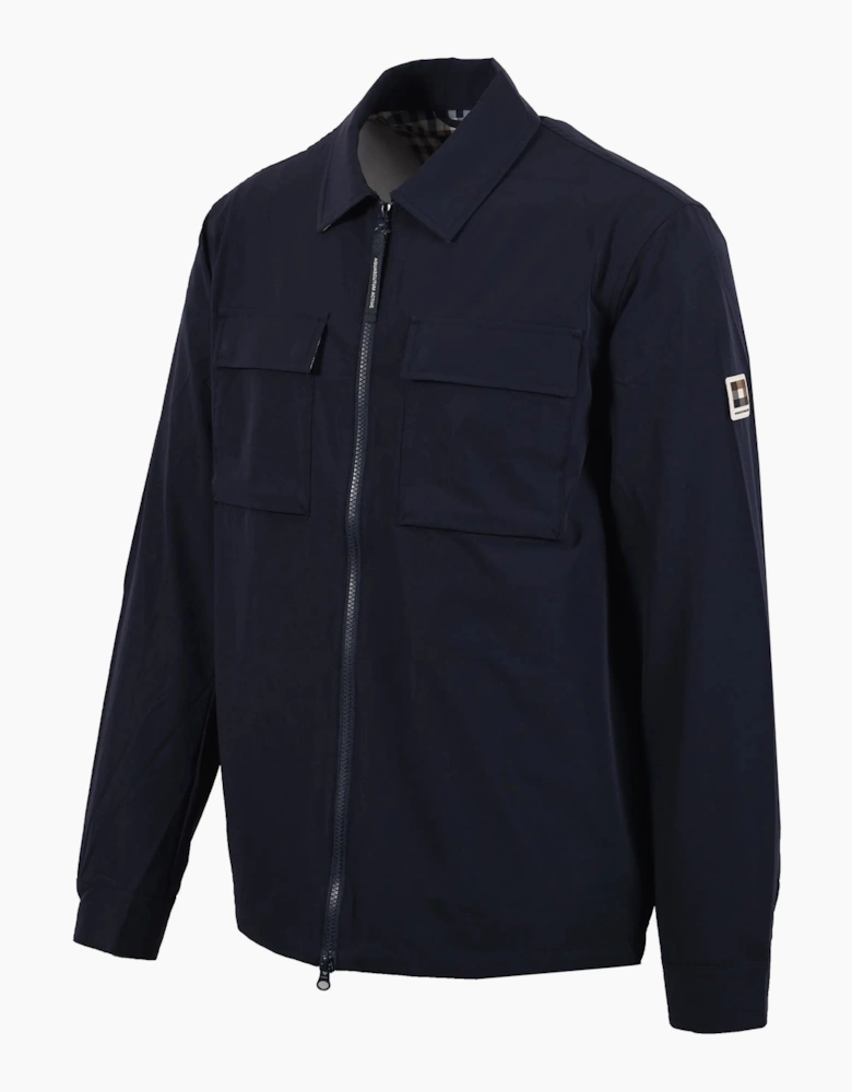 AQUASCUTUM SHELL SP OVERSHIRT NAVY