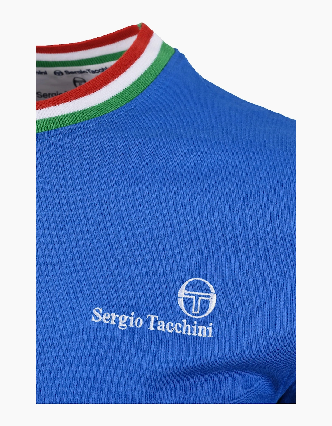 SERGIO TACCHINI RAINER FC T-SHIRT STRING BLUE/FERN GREEN/ADRENALINE RED