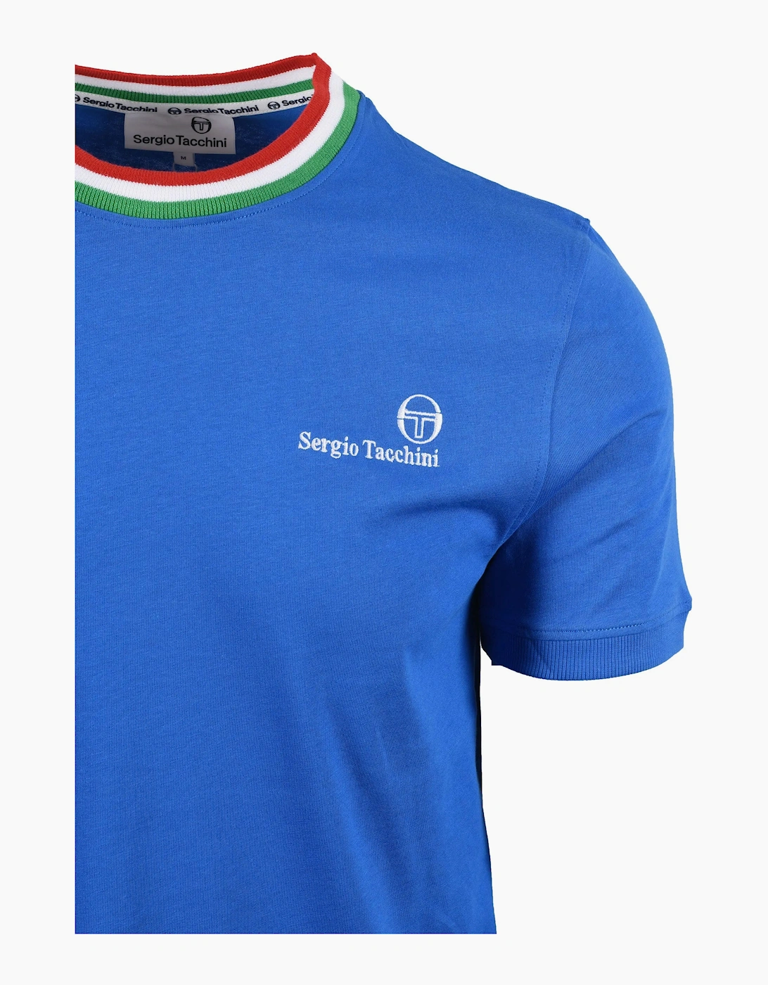 SERGIO TACCHINI RAINER FC T-SHIRT STRING BLUE/FERN GREEN/ADRENALINE RED