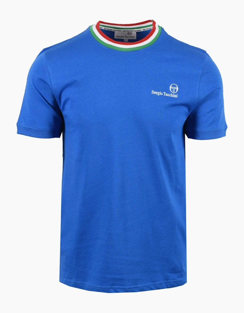 SERGIO TACCHINI RAINER FC T-SHIRT STRING BLUE/FERN GREEN/ADRENALINE RED