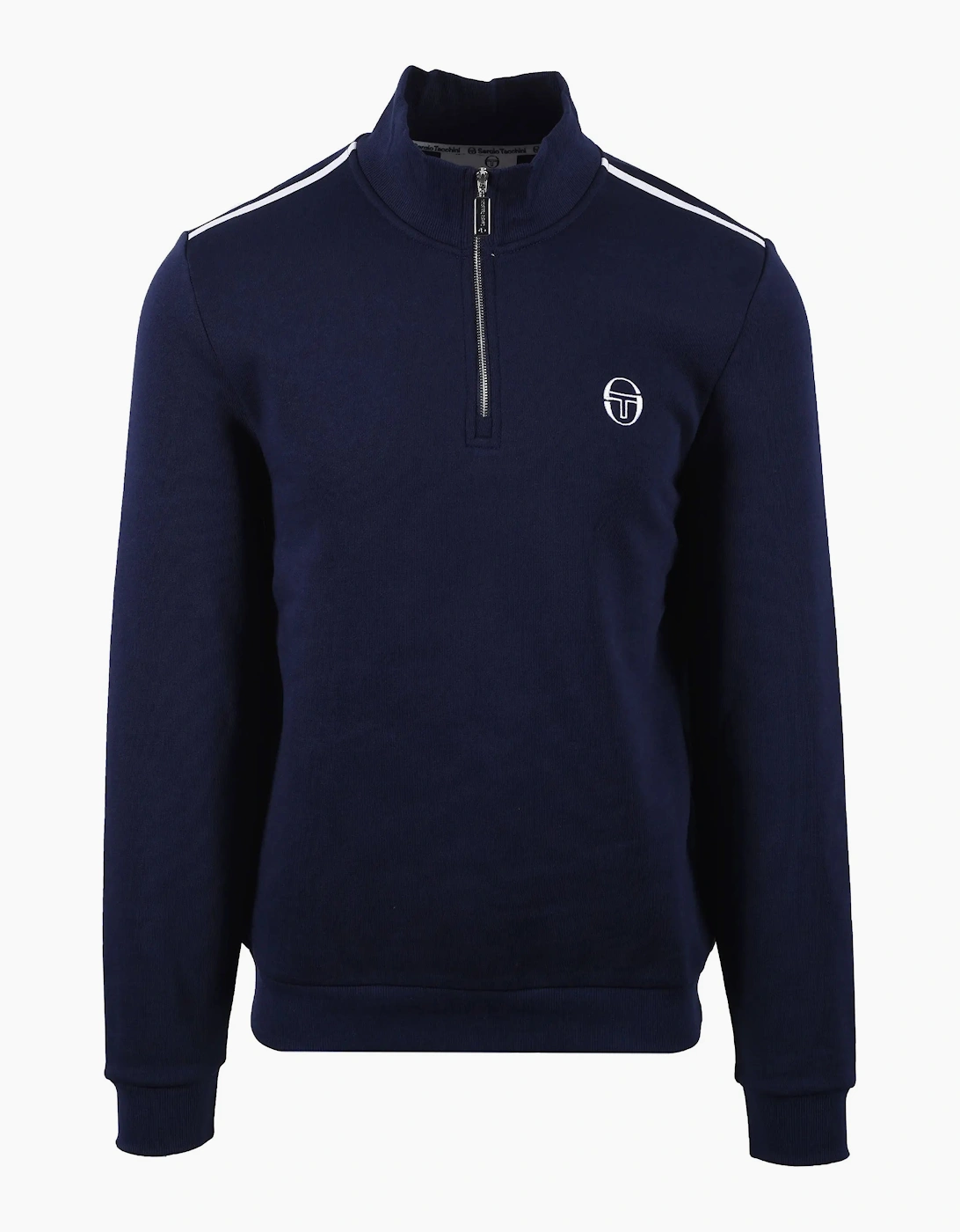 Sergio Tacchini Men's Navy Locchi Half Zip Maritime Blue/White - Size: Size 3XL