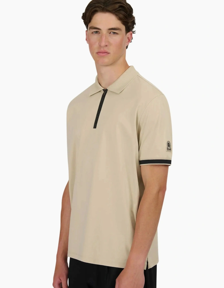 SANDBANKS SILICONE ZIP POLO STONE