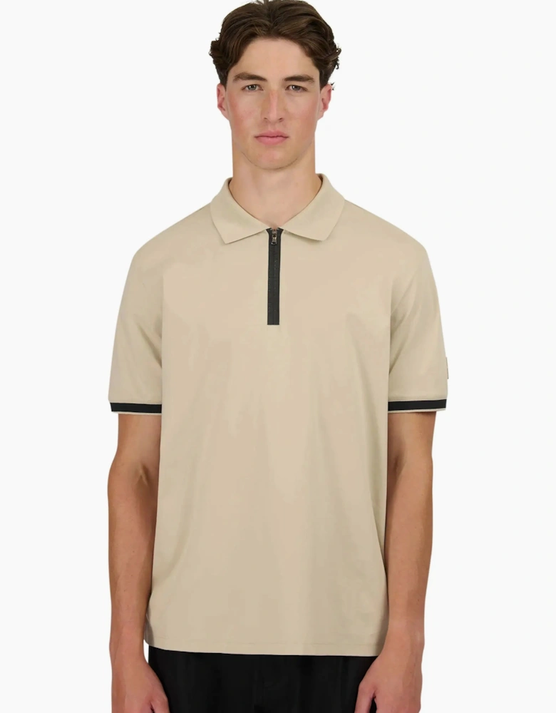 SANDBANKS SILICONE ZIP POLO STONE