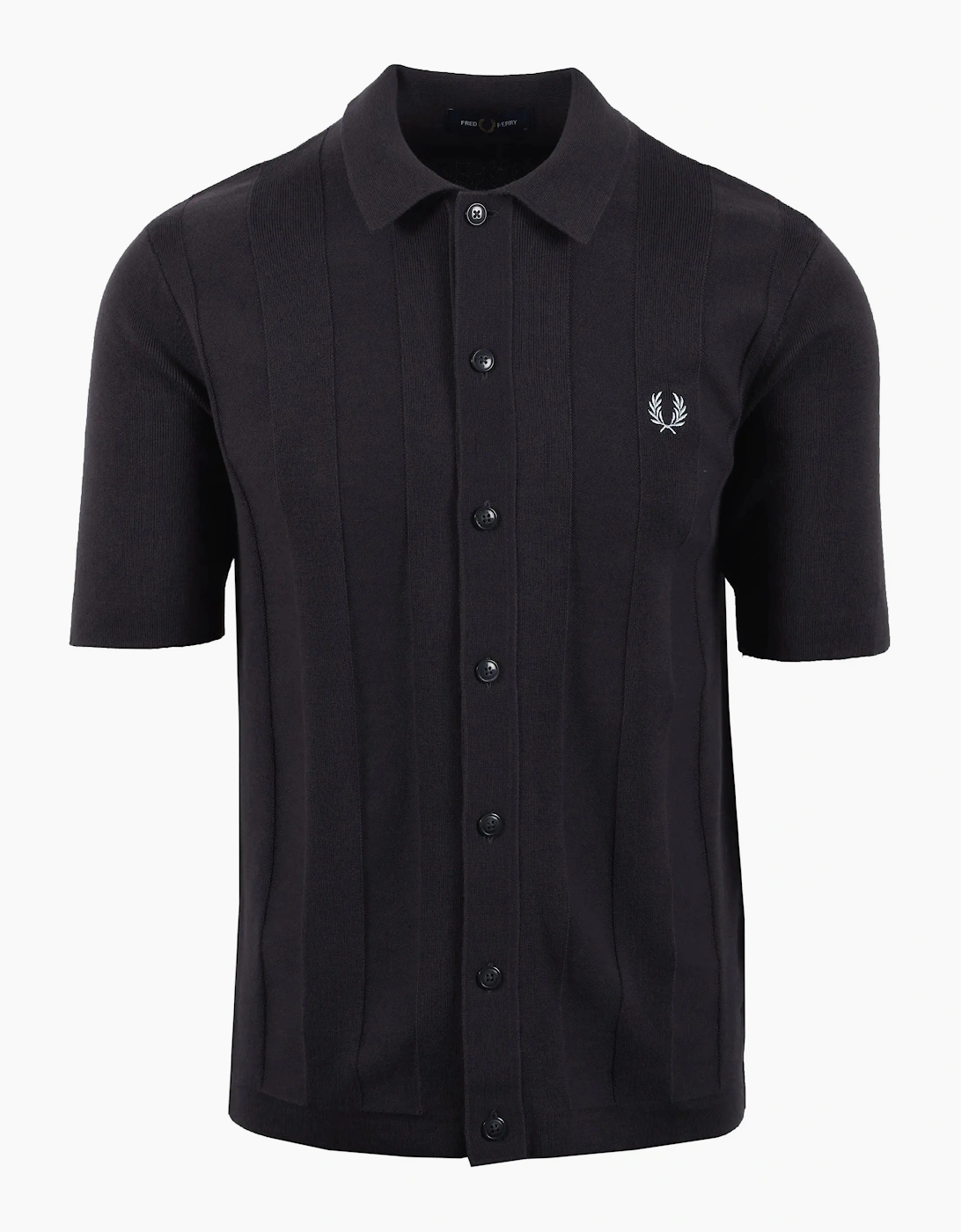 Fred Perry Men's Anchor Grey Stripe Button Through Polo Shirt  Size Xl