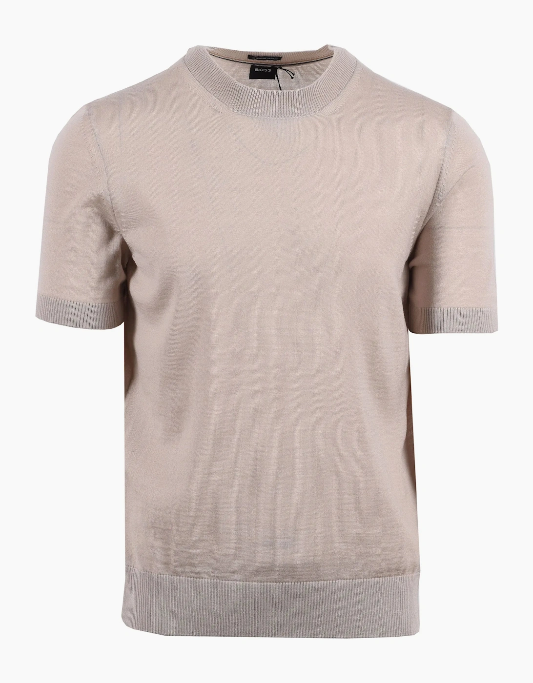 Boss Black H UMAURO KNITTED T-SHIRTS OPEN BEIGE
