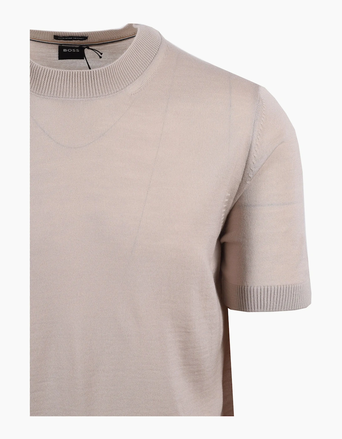 Boss Black H UMAURO KNITTED T-SHIRTS OPEN BEIGE