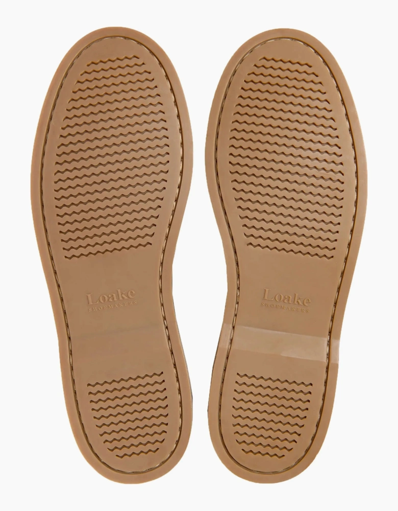 LOAKE PADSTOW BOAT SHOE BROWN WAXY
