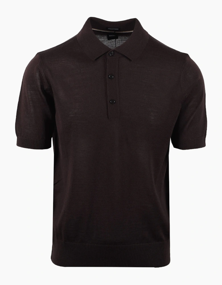 Boss Black H NOLANO POLO DARK BROWN