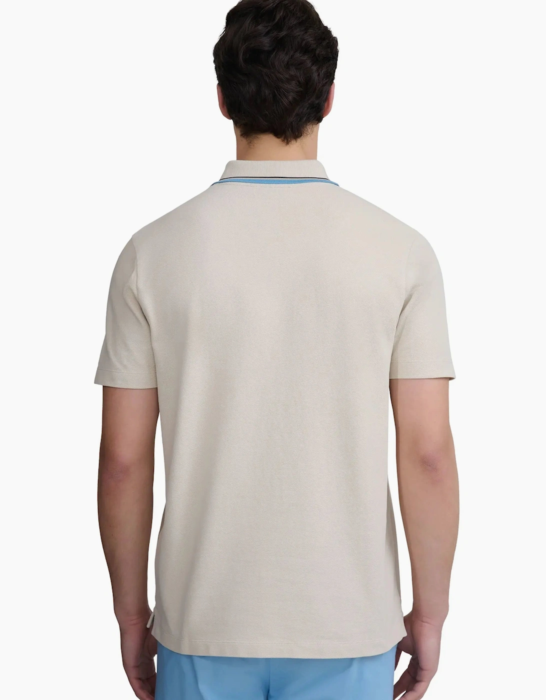 SANDBANKS STRIPE TAPE POLO STONE
