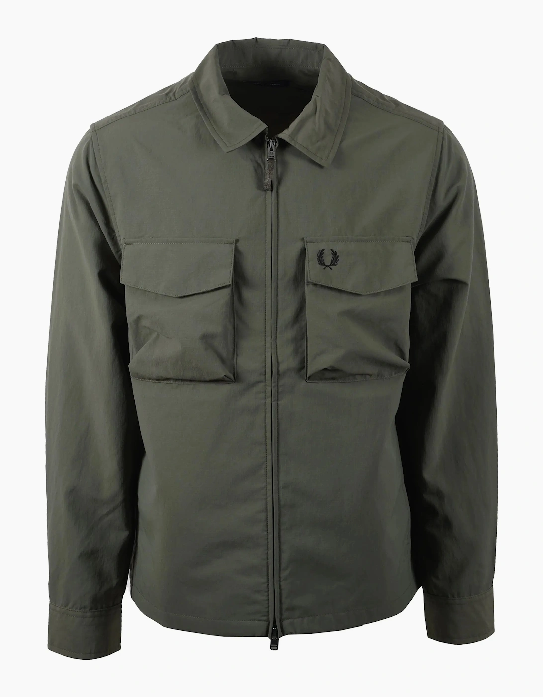 FRED PERRY RIPSTOP POCKET OVERSHIRT LAUREL WREATH GREEN, 4 of 3