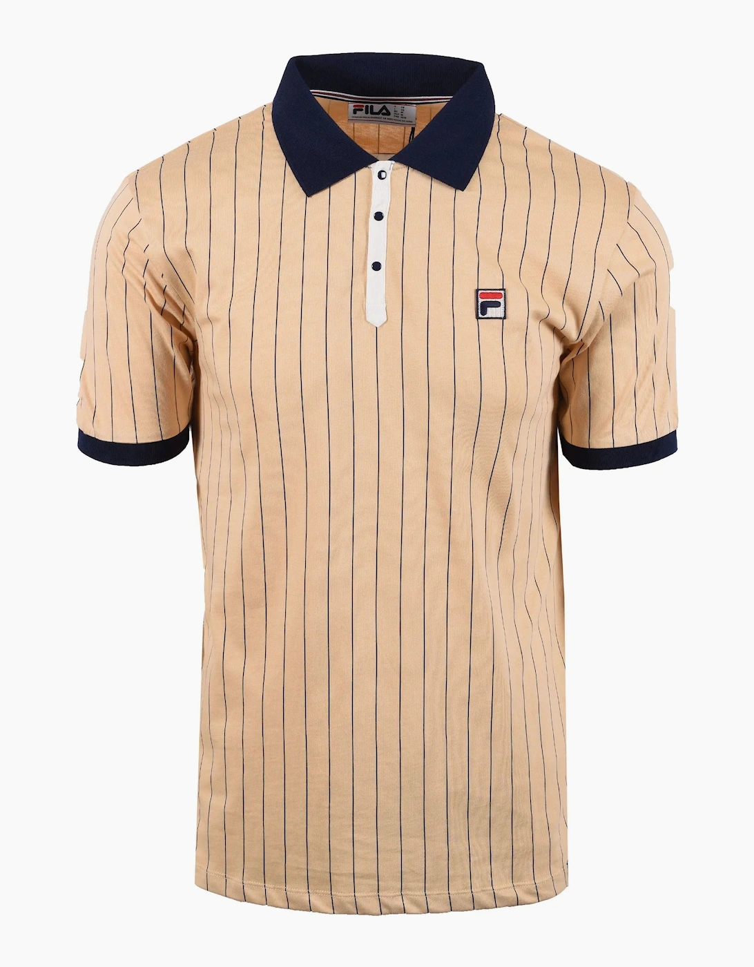 FILA CLASSIC BB1 STRIPED POLO BEIGE/FILA NAVY/GARDENIA, 4 of 3