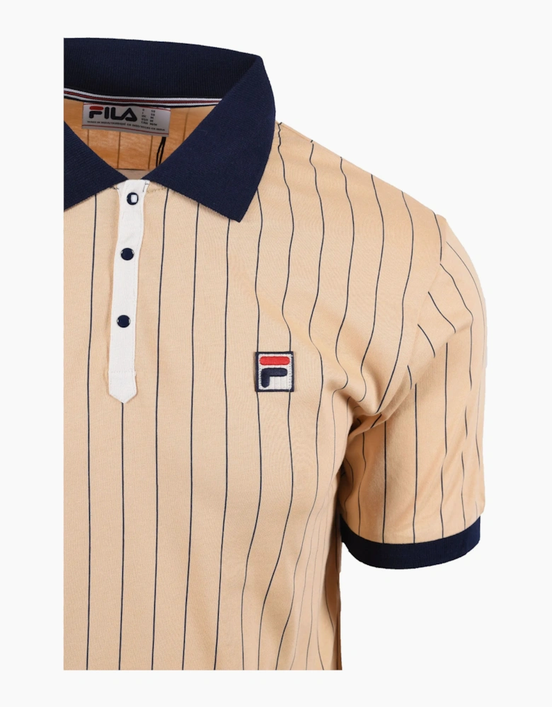 FILA CLASSIC BB1 STRIPED POLO BEIGE/FILA NAVY/GARDENIA