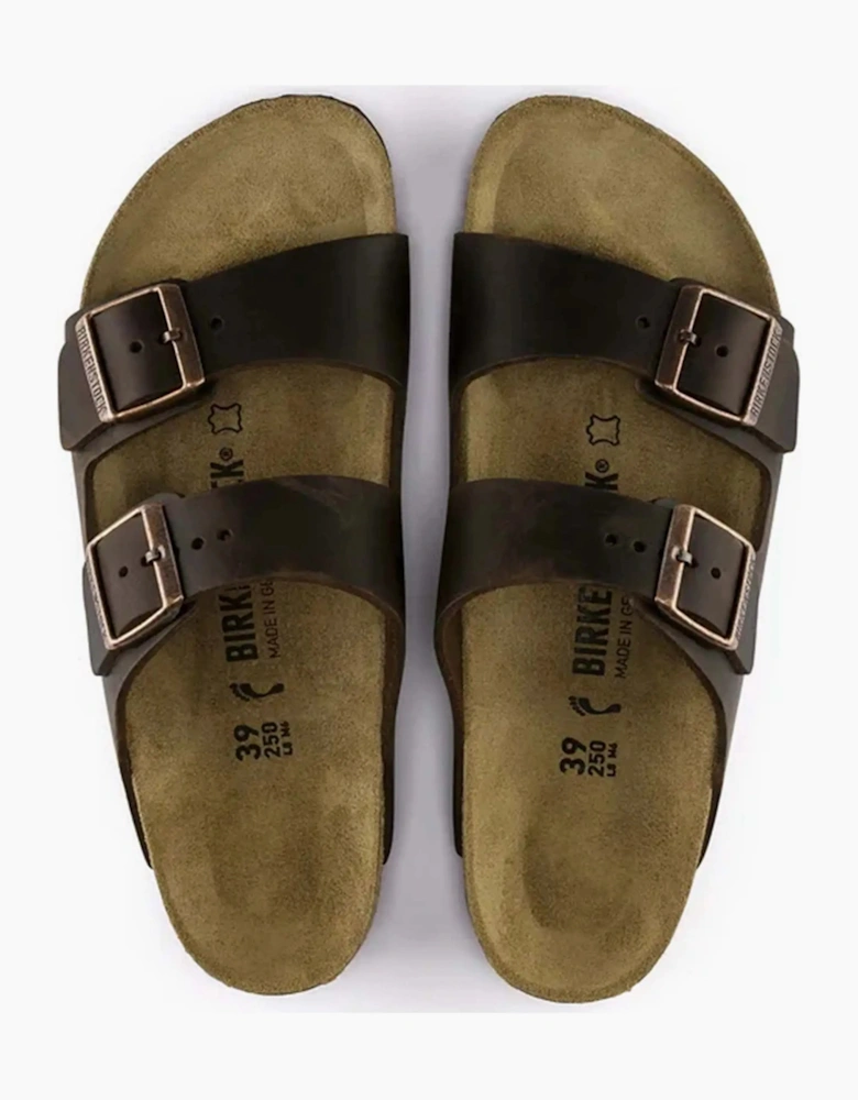 BIRKENSTOCK ARIZONA OILED LEATHER SANDAL HABANA