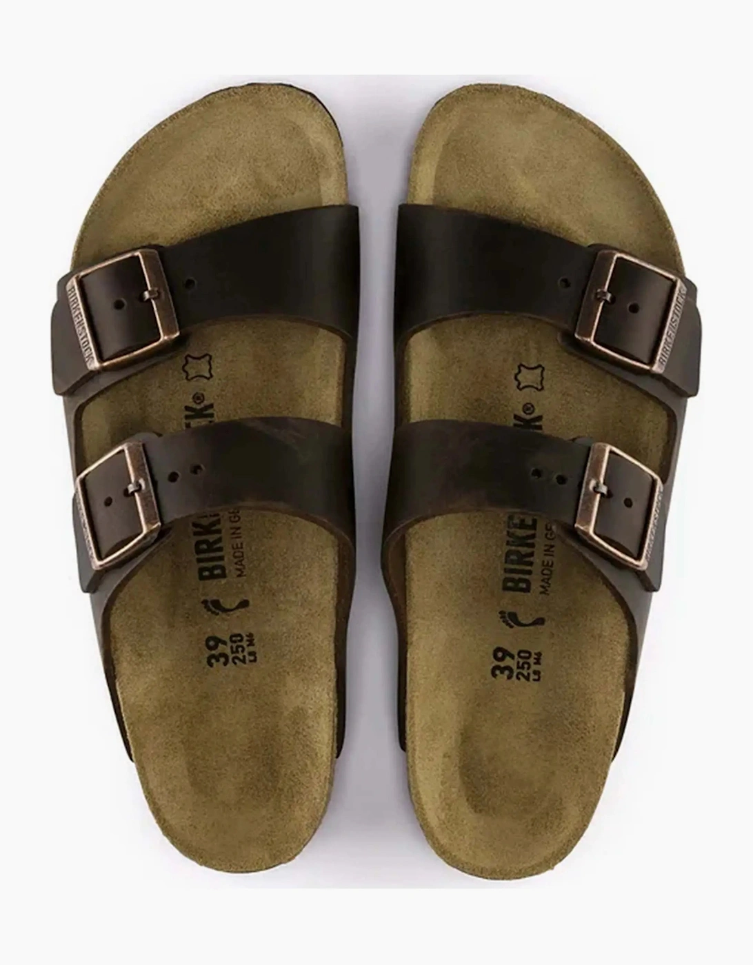 BIRKENSTOCK ARIZONA OILED LEATHER SANDAL HABANA