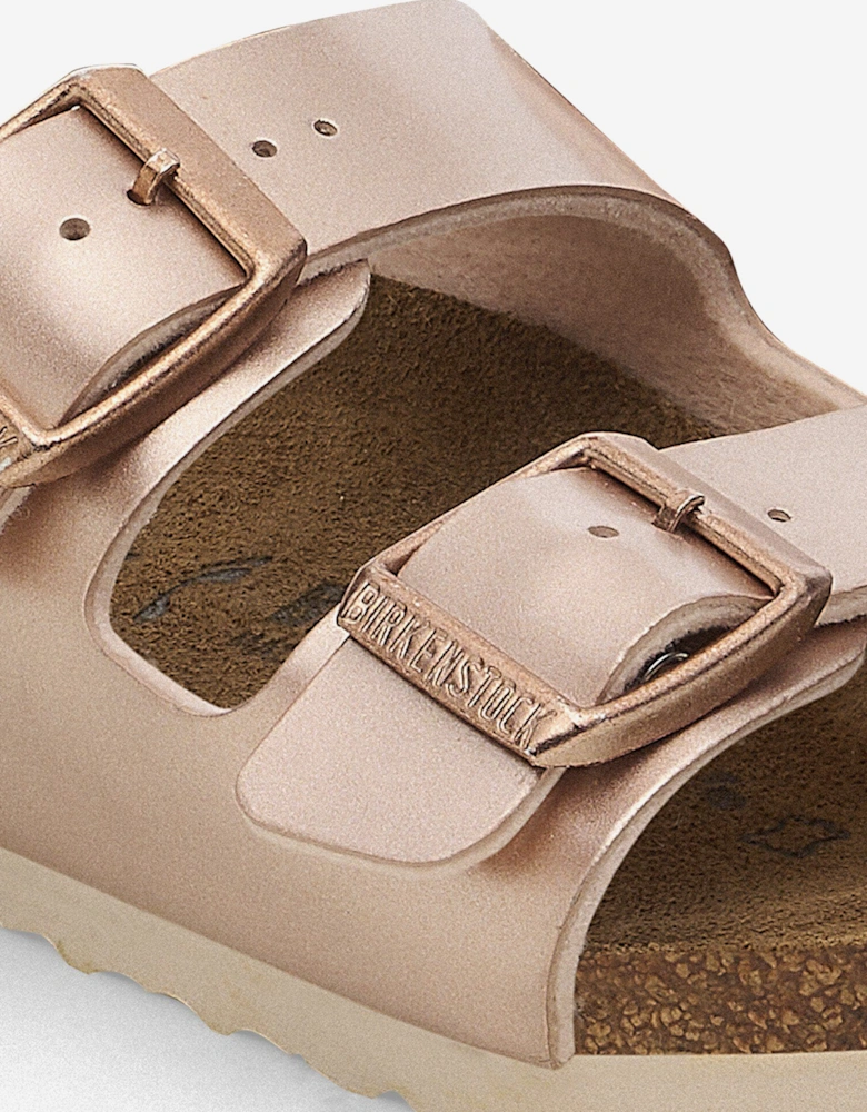 BIRKENSTOCK Girls Arizona Classic Metallic Sandals in Copper