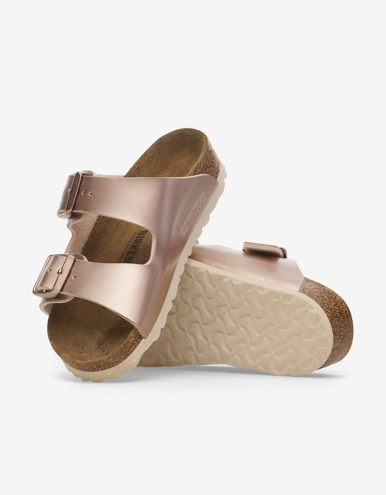 BIRKENSTOCK Girls Arizona Classic Metallic Sandals in Copper