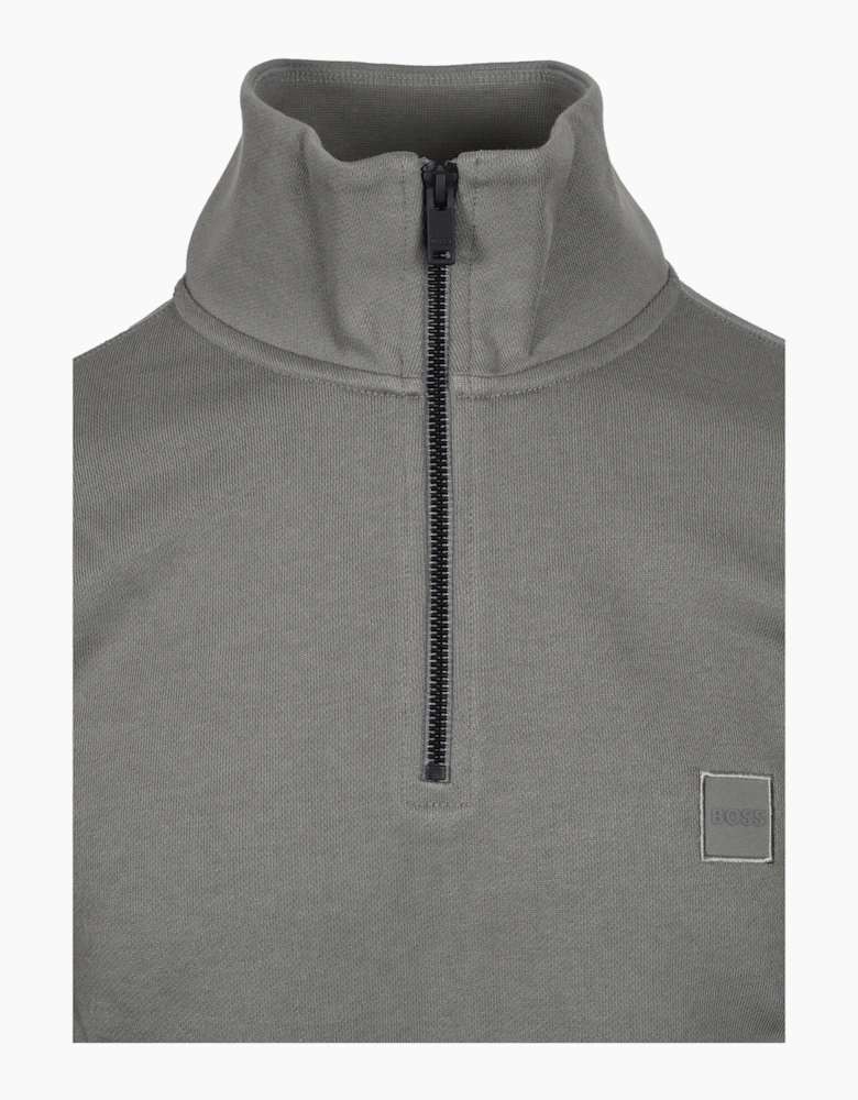 Boss Orange ZETRUST HALF-ZIP SWEATSHIRT OPEN GREY