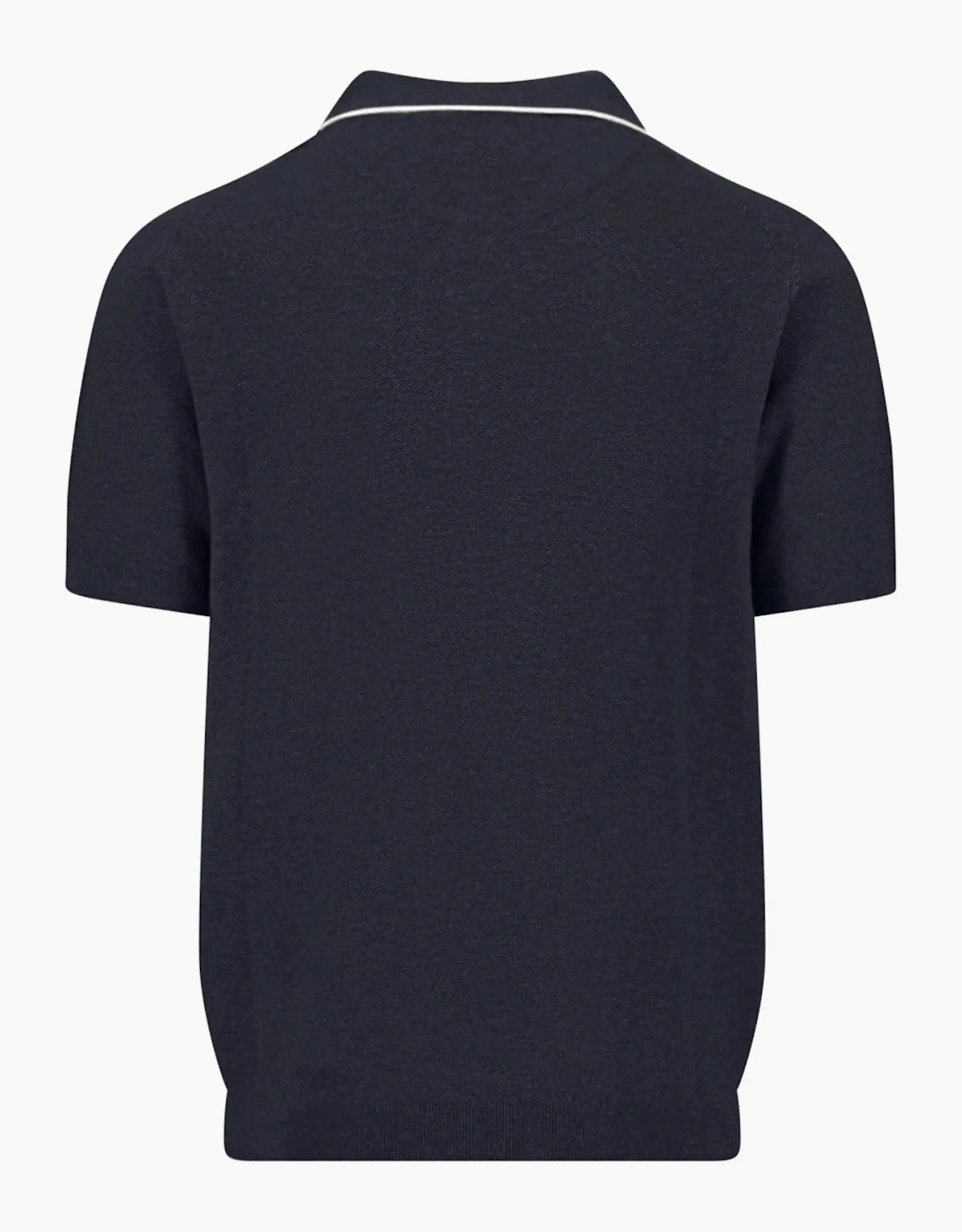 FYNCH-HATTON KNITTED POLO SHIRT NAVY
