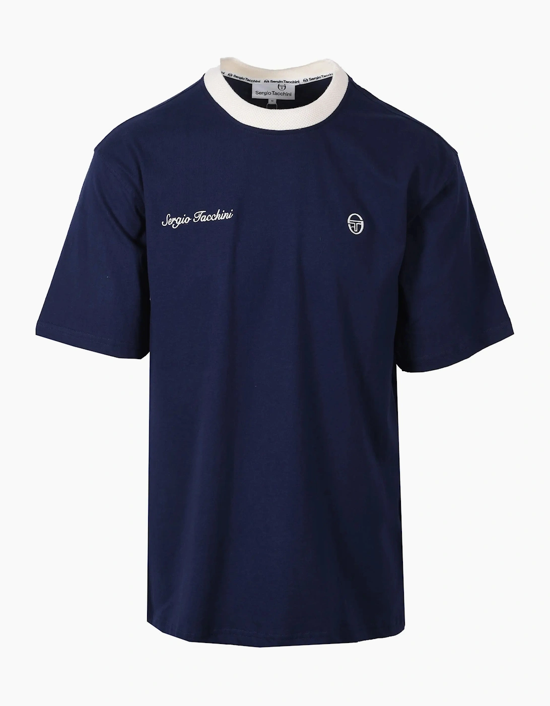 Sergio Tacchini Men's Navy Berto T-Shirt Maritime Blue - Size: 38