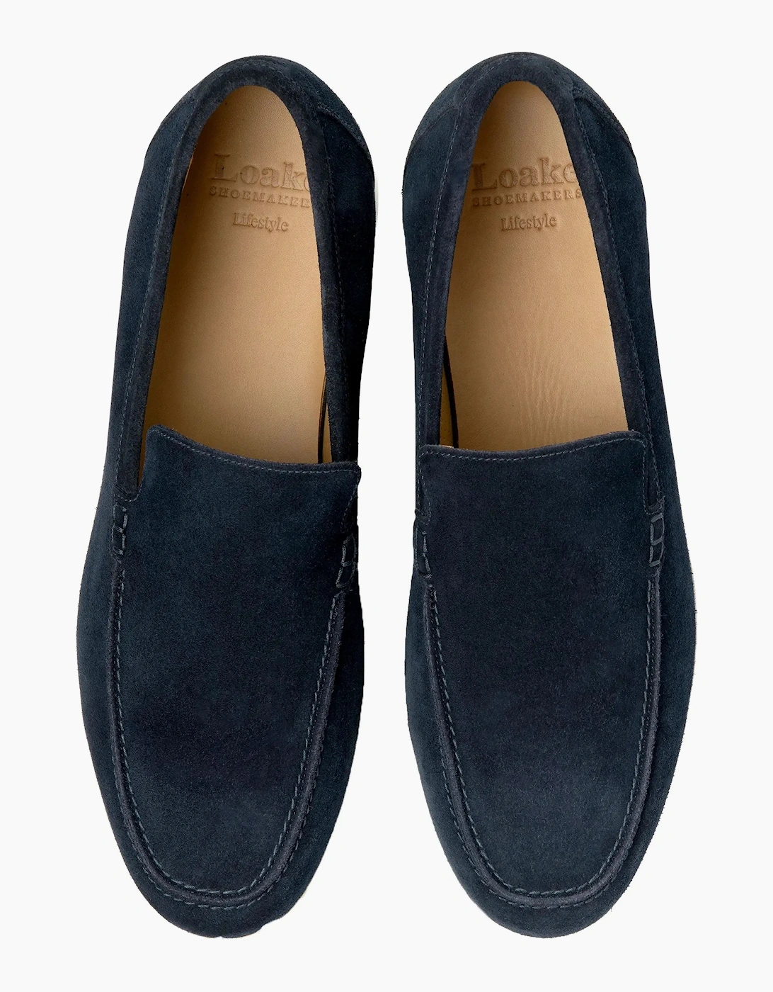 LOAKE TUSCANY SUEDE CASUAL SHOE NAVY SUEDE