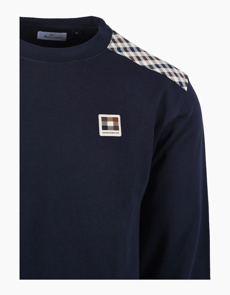 AQUASCUTUM LAMINA CREWNECK SWEATSHIRT NAVY