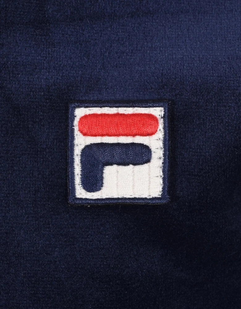 FILA BASILIO TIPPED VELOUR T-SHIRT FILA NAVY/GARDENIA