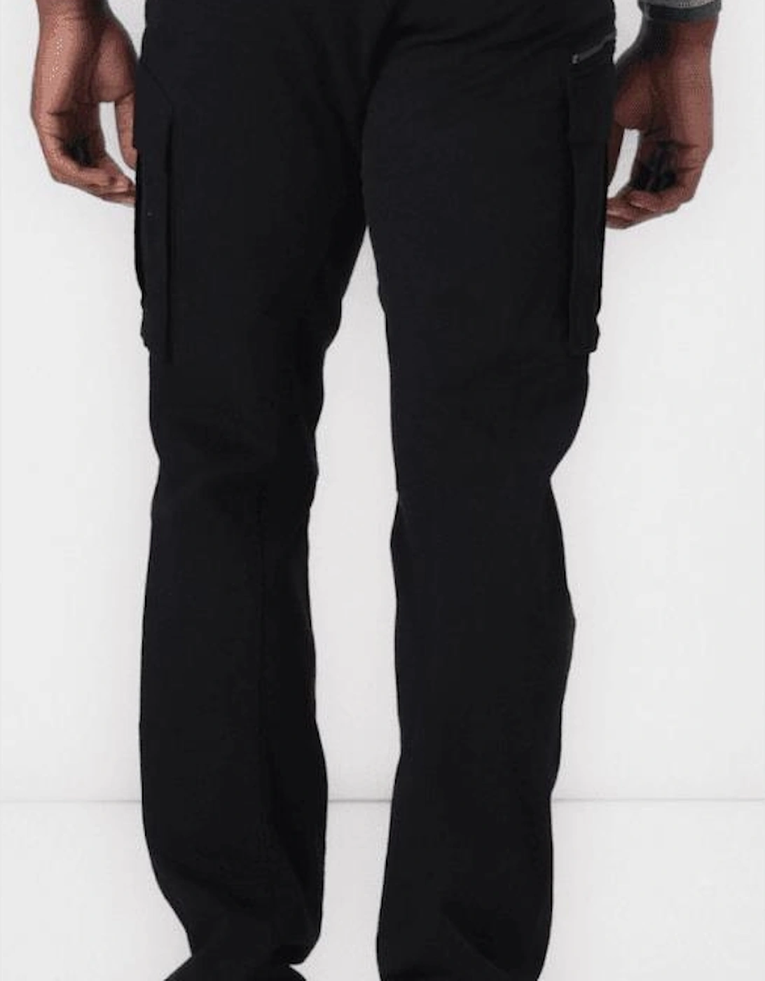 Joe Regular Straight Fit Black Cargo Pant