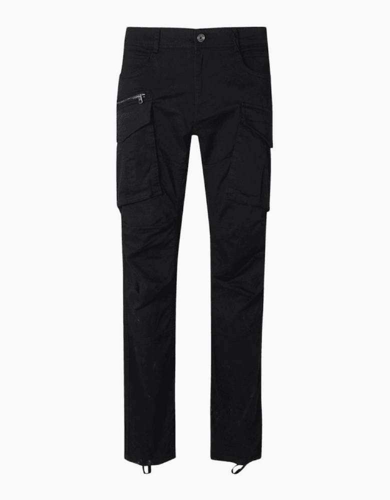Joe Regular Straight Fit Black Cargo Pant