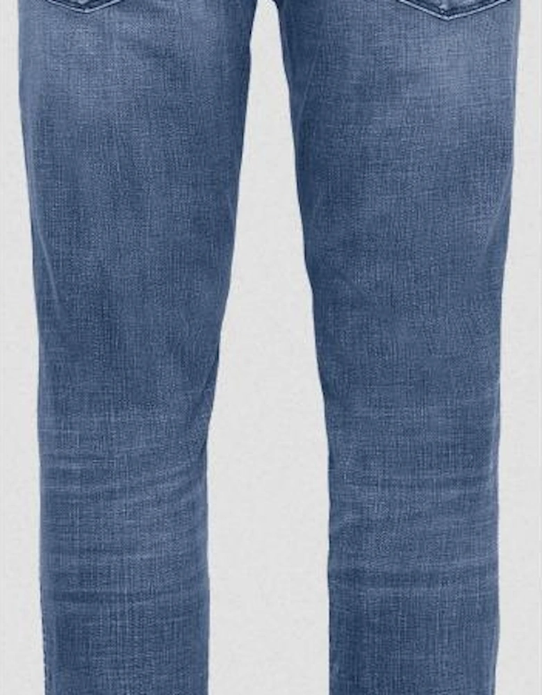 Anbass Hyperflex Stretch Mid Wash Blue Slim Fit Jeans