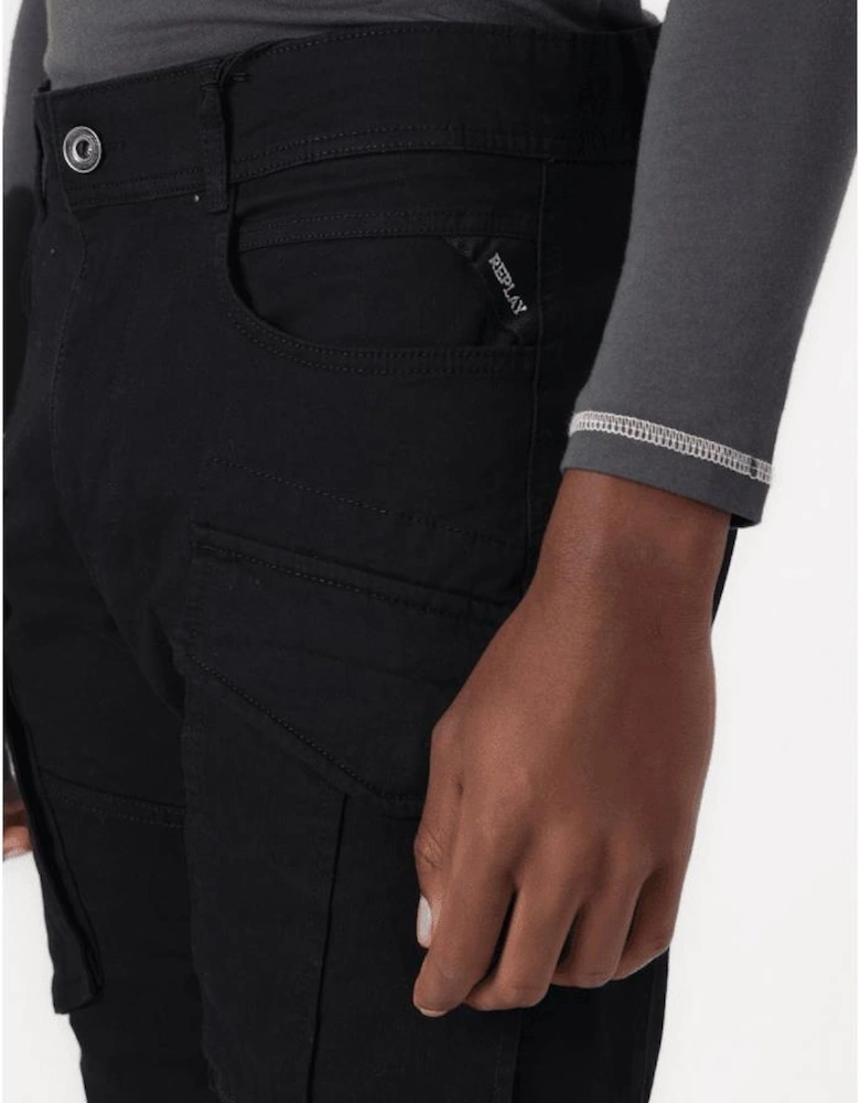 Joe Regular Straight Fit Black Cargo Pant