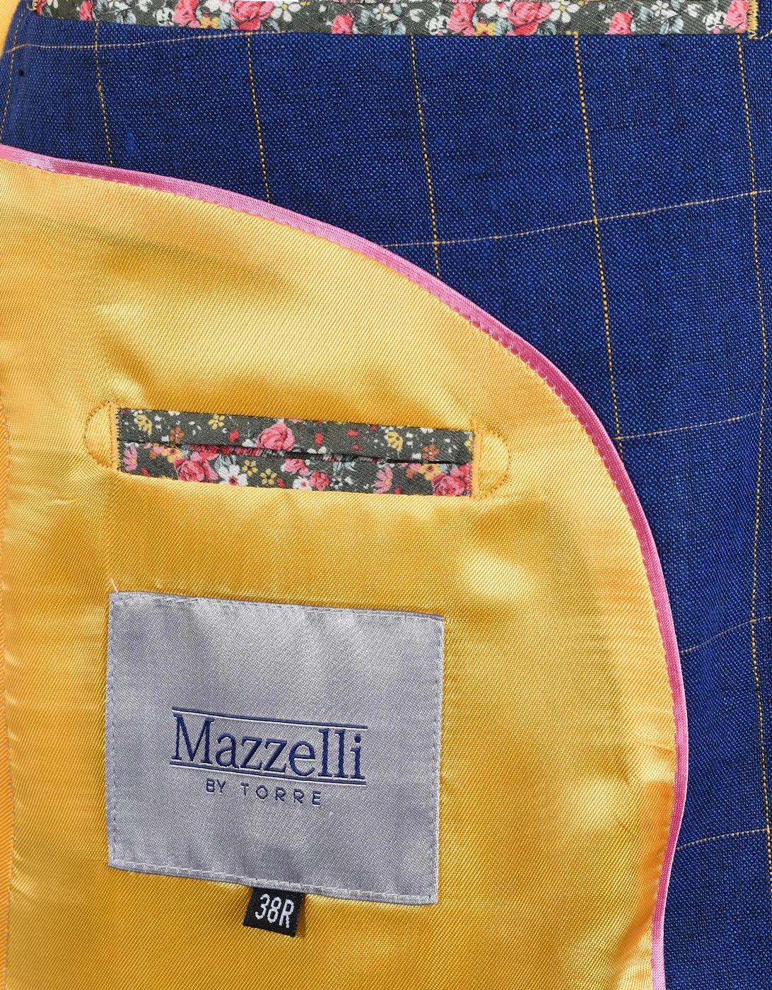 MAZZELLI JACKET BLUE YELLOW CHECK