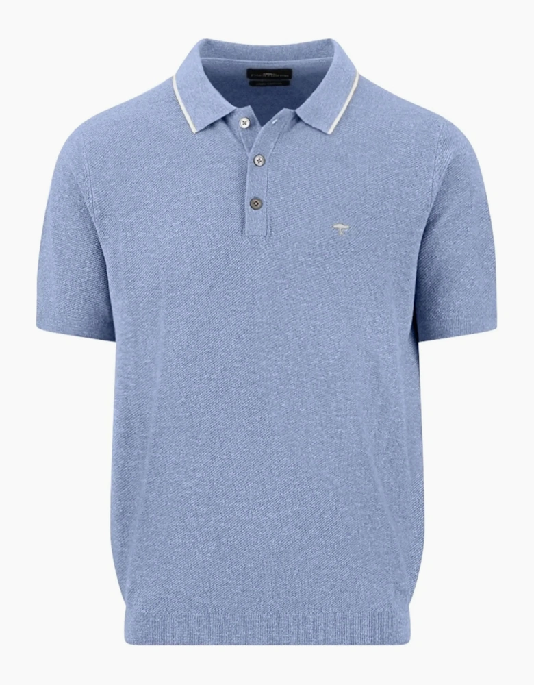 FYNCH-HATTON KNITTED POLO SHIRT NEW BREEZE