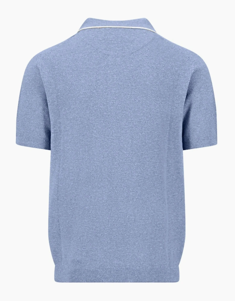 FYNCH-HATTON KNITTED POLO SHIRT NEW BREEZE