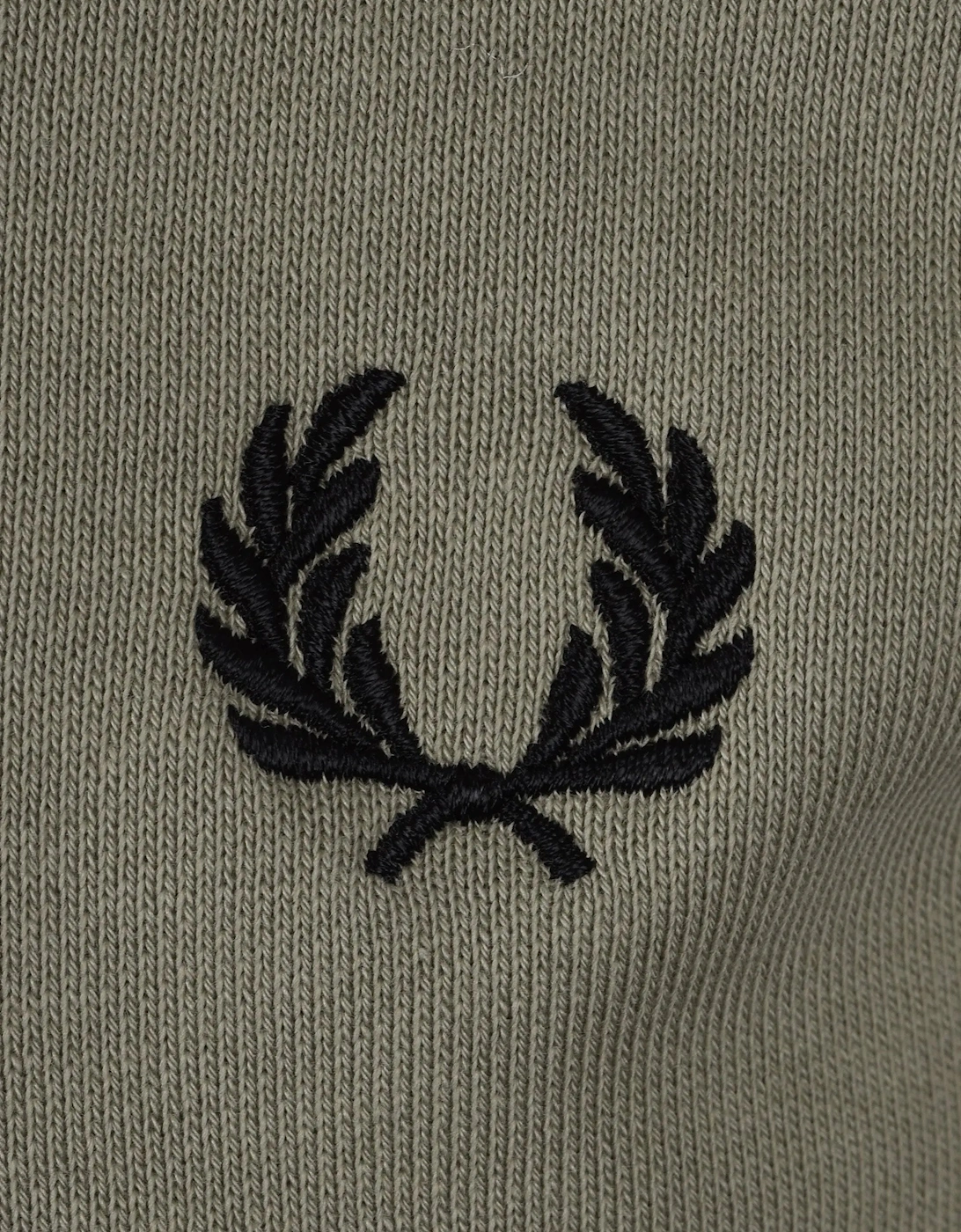FRED PERRY HALF ZIP SWEATSHIRT SEAGRASS/BLACK