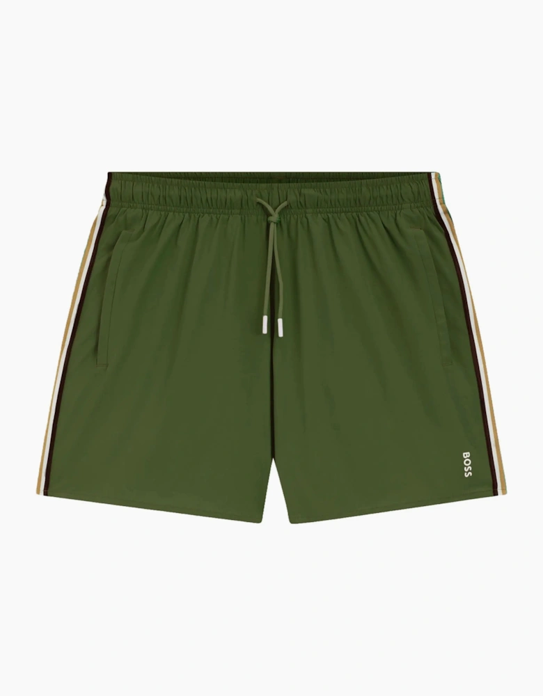 Boss Black ICONIC SWIM SHORTS OPEN GREEN