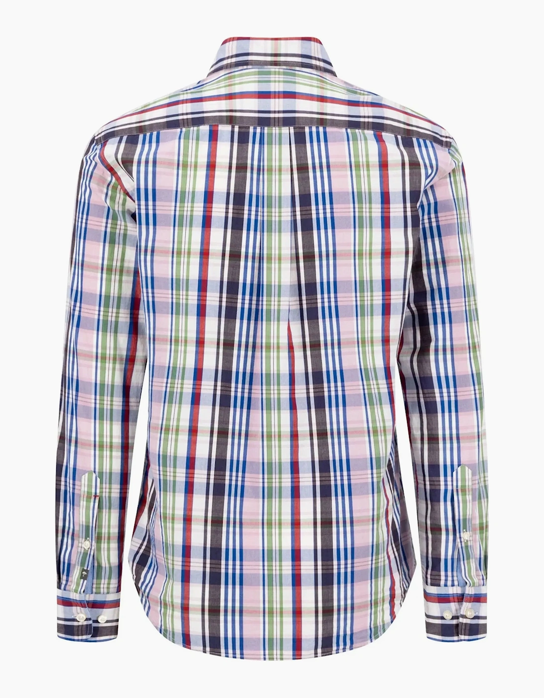 FYNCH-HATTON LONG SLEEVED SHIRT CRANBERRY RED CHECK