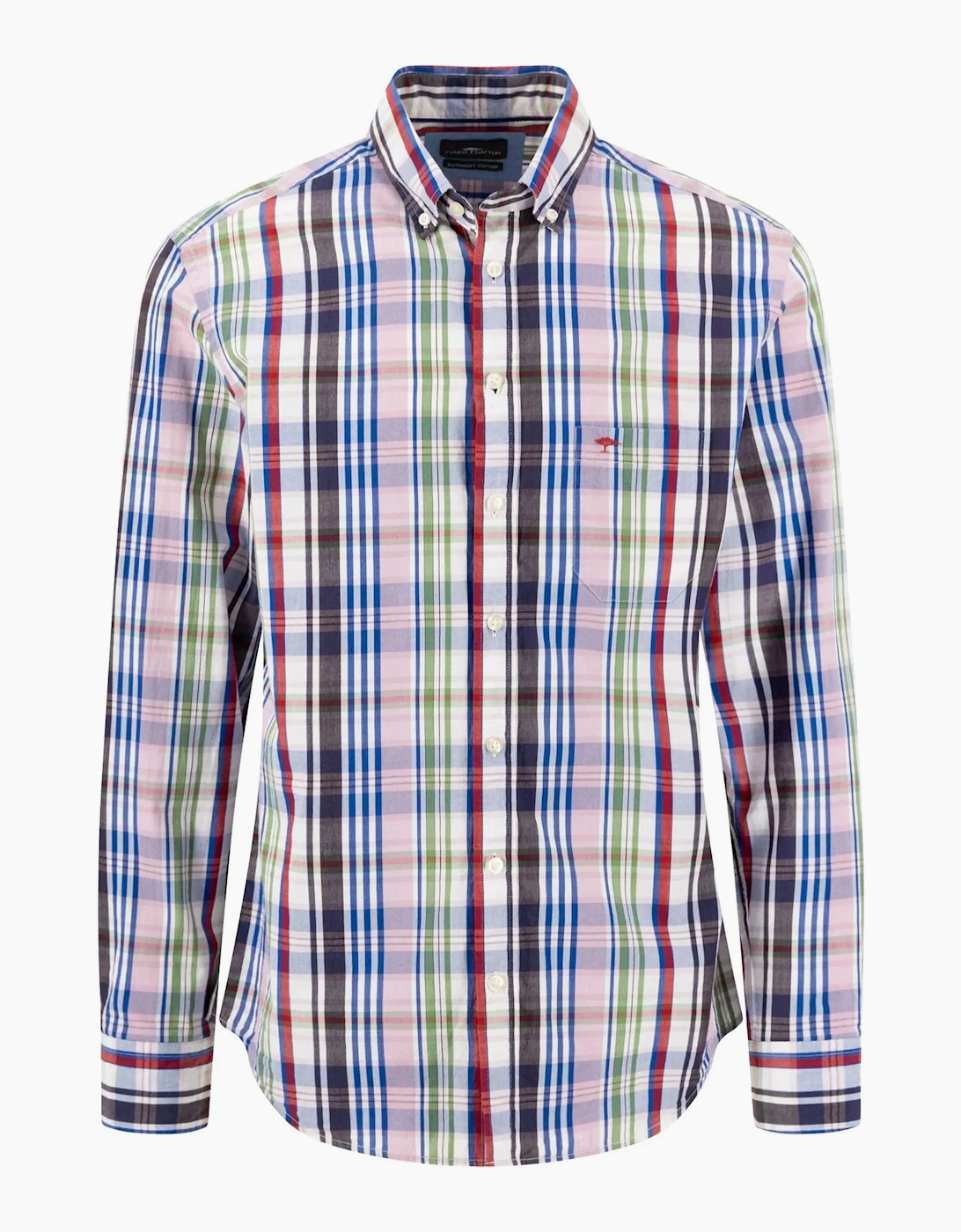 FYNCH-HATTON LONG SLEEVED SHIRT CRANBERRY RED CHECK, 3 of 2