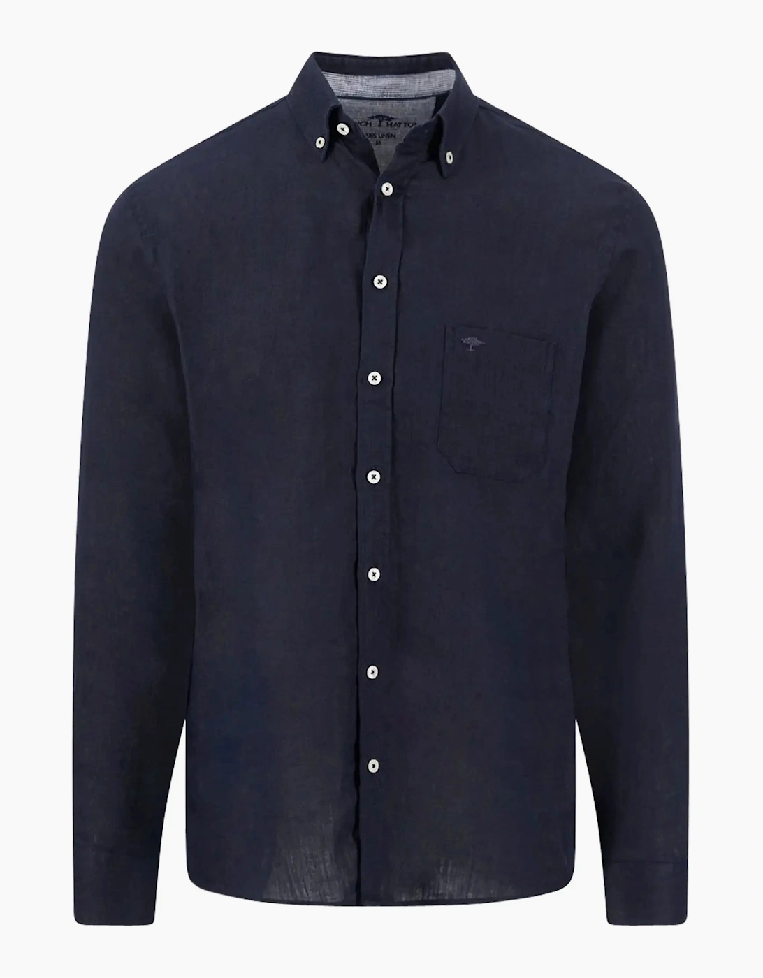 FYNCH-HATTON LONG SLEEVED LINEN SHIRT NAVY, 3 of 2