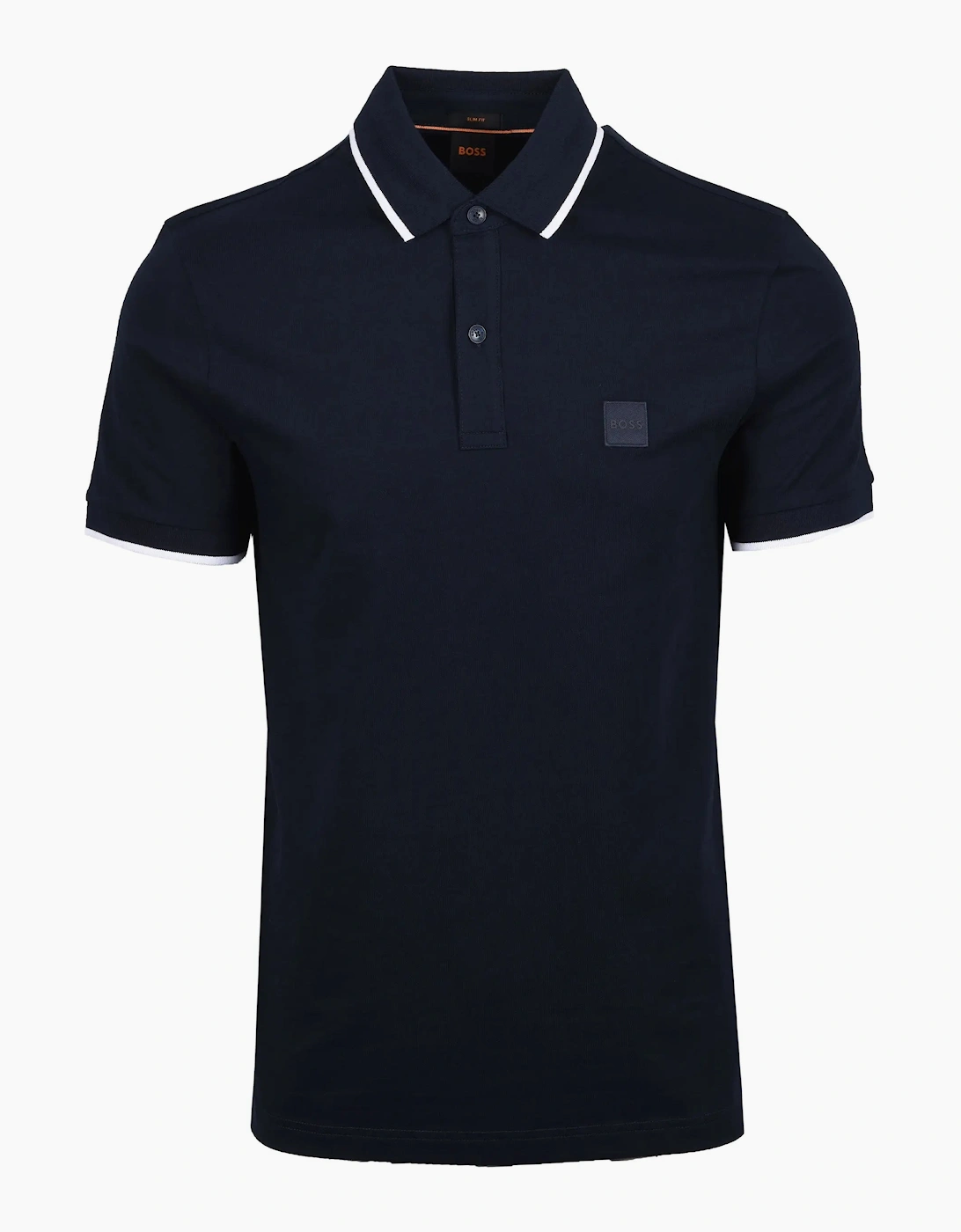 Hugo Boss Men's Navy Boss Orange Passertip Polo Dark Blue - Size: 38