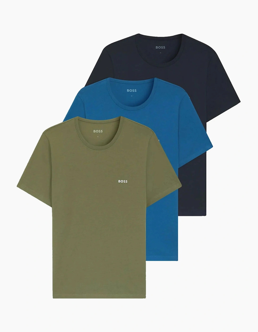 Boss Black BOSS 3 PACK T-SHIRT GREEN/NAVY/BLUE