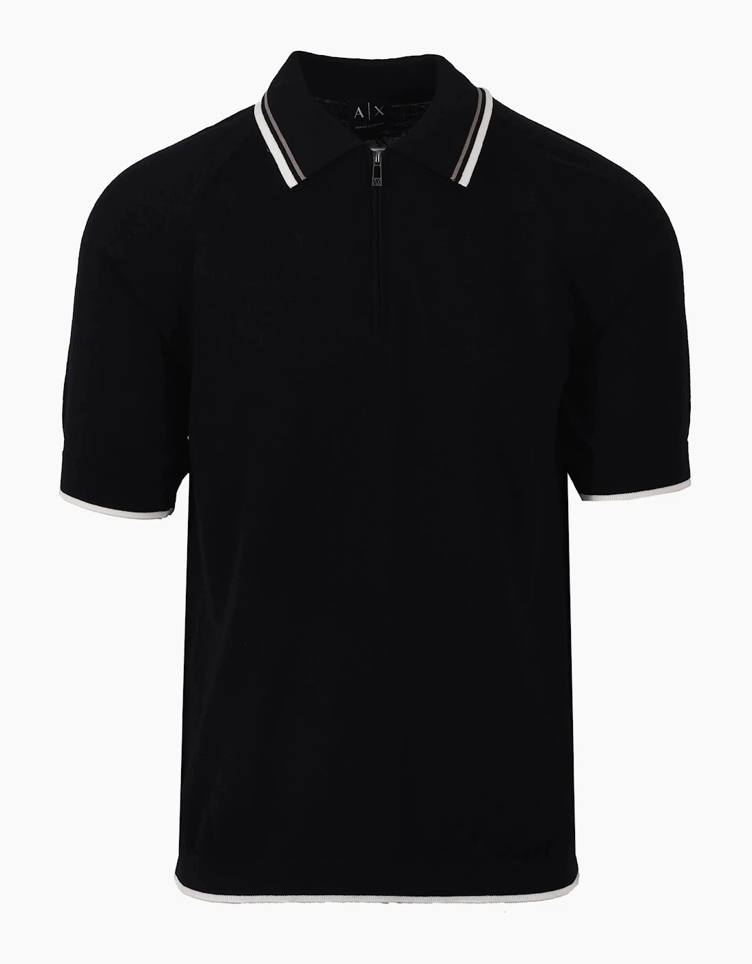 ARMANI EXCHANGE KNITTED POLO SHIRT BLACK, 4 of 3